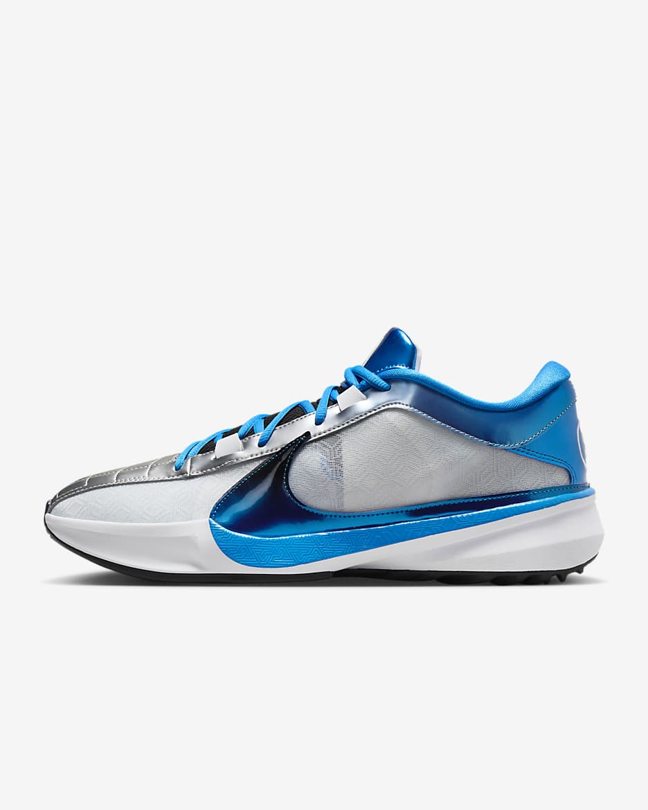 Nike freeks blue and silver hotsell